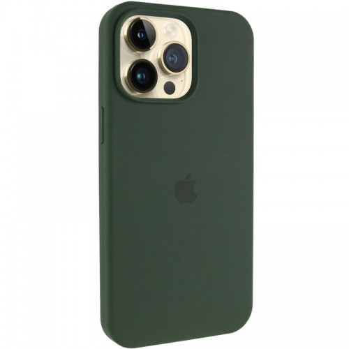 Чехол Silicone Case (AA) Logo с MagSafe для Apple iPhone 15 Pro (6.1") Зелёный / Cyprus Green