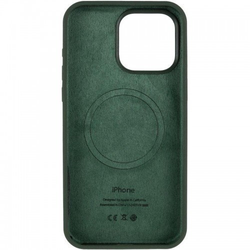 Чехол Silicone Case (AA) Logo с MagSafe для Apple iPhone 15 Pro (6.1") Зелёный / Cyprus Green