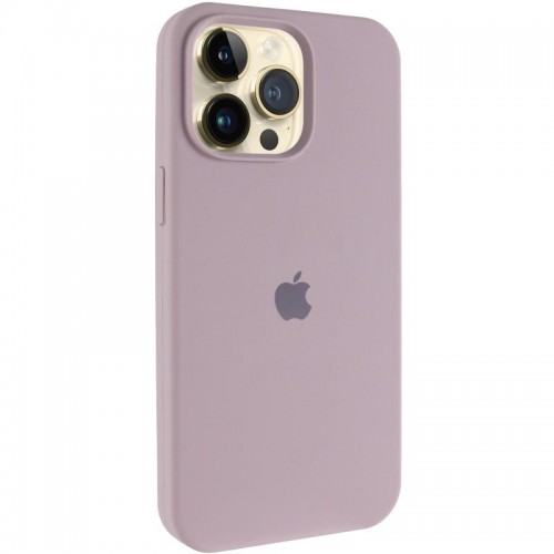 Чехол Silicone Case (AA) Logo with MagSafe для Apple iPhone 15 Pro (6.1") Серый / Lavender