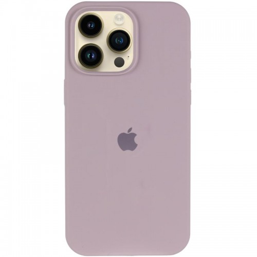 Чехол Silicone Case (AA) Logo with MagSafe для Apple iPhone 15 Pro (6.1") Серый / Lavender