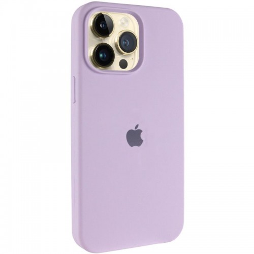 Чехол Silicone Case (AA) Logo with MagSafe для Apple iPhone 15 Pro (6.1") Сиреневый / Lilac