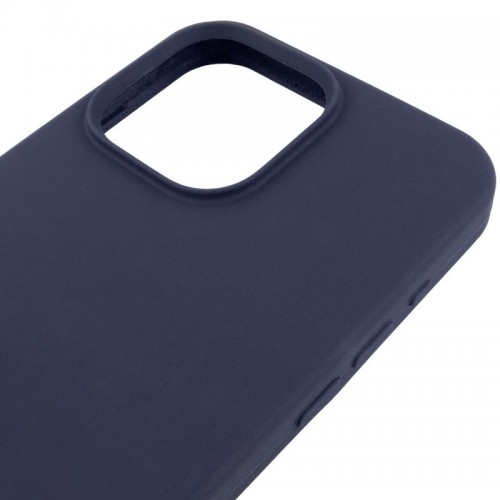 Чохол Silicone Case (AA) Logo with MagSafe для Apple iPhone 15 Pro (6.1") Темно-синій / Midnight blue
