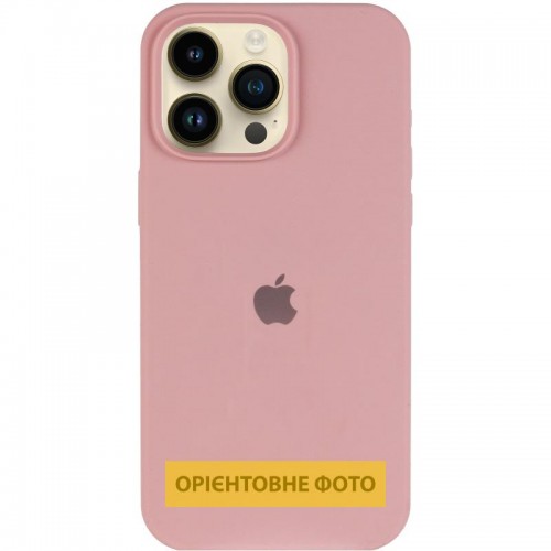 Чехол Silicone Case (AA) Logo with MagSafe для Apple iPhone 16 (6.1") Розовый / Pink Sand
