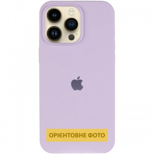 Чохол Silicone Case (AA) Logo with MagSafe для Apple iPhone 16 (6.1") Бузковий / Lilac