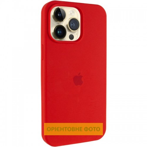 Чохол Silicone Case (AA) Logo with MagSafe для Apple iPhone 16 Pro (6.3") Червоний / Red