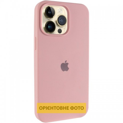 Чехол Silicone Case (AA) Logo with MagSafe для Apple iPhone 16 Pro (6.3") Розовый / Pink Sand