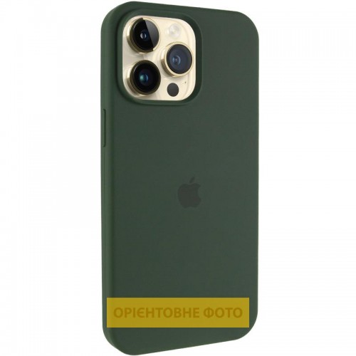 Чохол Silicone Case (AA) Logo with MagSafe для Apple iPhone 16 Pro Max (6.9") Зелений / Cyprus Green
