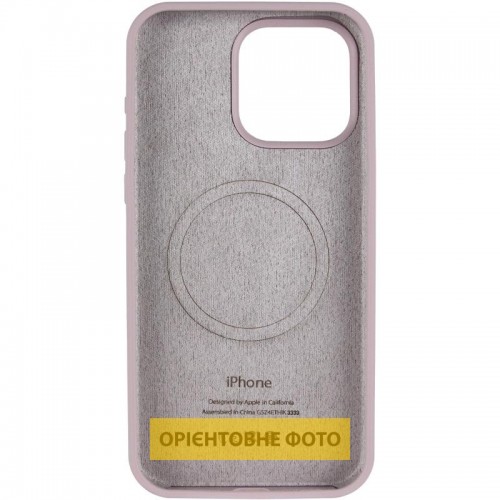 Чохол Silicone Case (AA) Logo with MagSafe для Apple iPhone 16 Pro Max (6.9") Сірий / Lavender