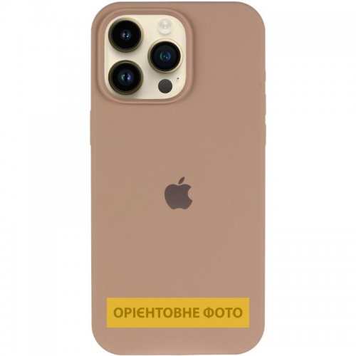 Чехол Silicone Case (AA) Logo with MagSafe для Apple iPhone 16e (6.1") Бежевый / Desert Gold