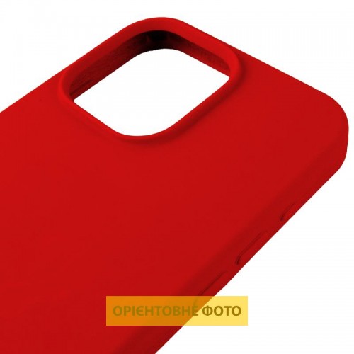 Чохол Silicone Case (AA) Logo with MagSafe для Apple iPhone 16e (6.1") Червоний / Red