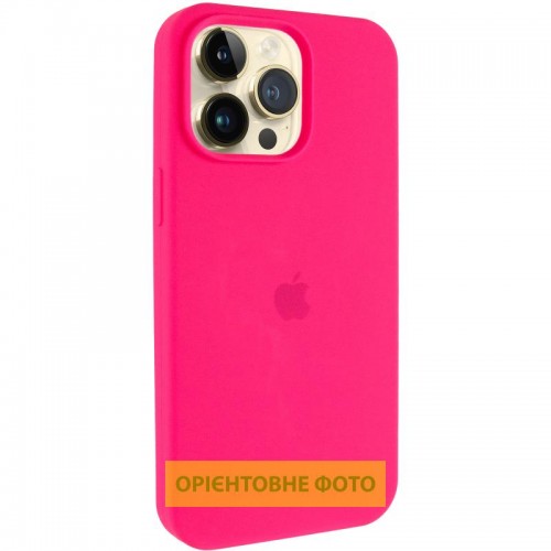 Чохол Silicone Case (AA) Logo with MagSafe для Apple iPhone 16e (6.1") Рожевий / Barbie pink