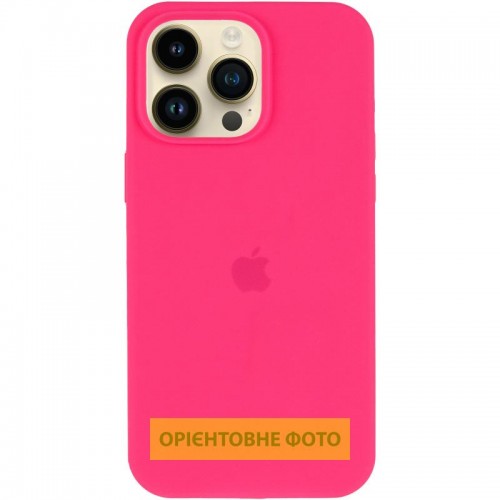 Чохол Silicone Case (AA) Logo with MagSafe для Apple iPhone 16e (6.1") Рожевий / Barbie pink