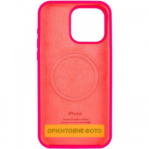 Чохол Silicone Case (AA) Logo with MagSafe для Apple iPhone 16e (6.1") Рожевий / Barbie pink