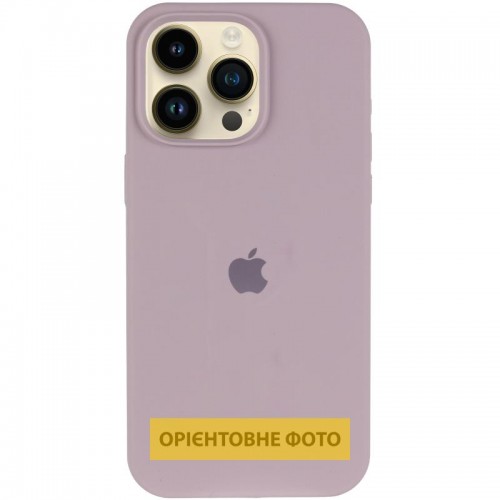 Чохол Silicone Case (AA) Logo with MagSafe для Apple iPhone 16e (6.1") Сірий / Lavender