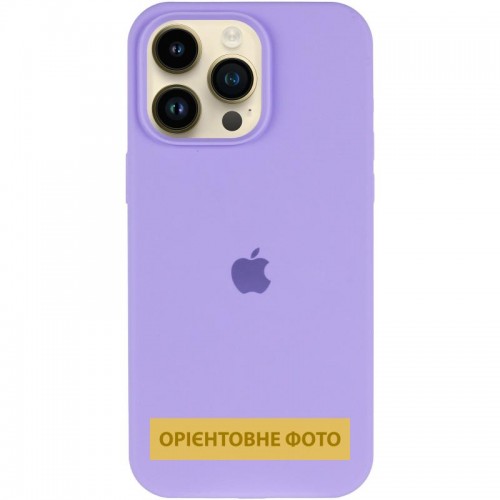 Чохол Silicone Case (AA) Logo with MagSafe для Apple iPhone 16e (6.1") Бузковий / Dasheen