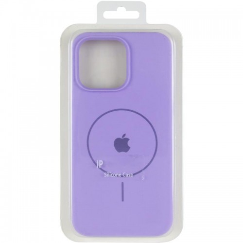 Чохол Silicone Case Full Protective (AA) V2 with MagSafe для Apple iPhone 12 Pro / 12 (6.1") Бузковий / Dasheen