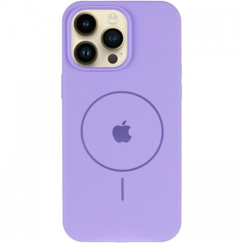 Чохол Silicone Case Full Protective (AA) V2 with MagSafe для Apple iPhone 14 Pro (6.1") Бузковий / Dasheen