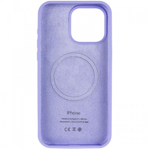 Чохол Silicone Case Full Protective (AA) V2 with MagSafe для Apple iPhone 14 Pro Max (6.7") Бузковий / Dasheen