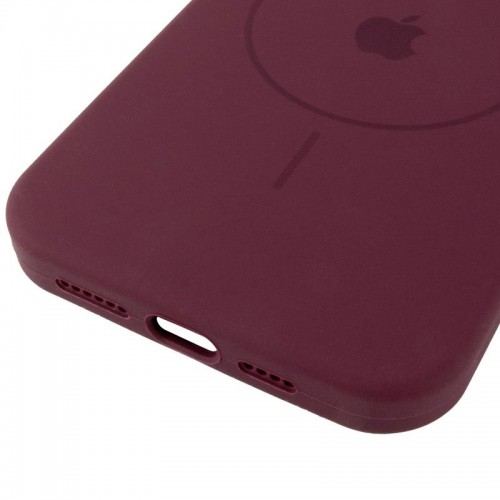 Чохол Silicone Case Full Protective (AA) V2 with MagSafe для Apple iPhone 15 Pro (6.1") Бордовий / Plum