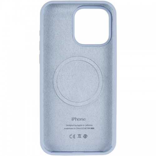 Чохол Silicone Case Full Protective (AA) V2 with MagSafe для Apple iPhone 15 Pro (6.1") Блакитний / Lilac Blue