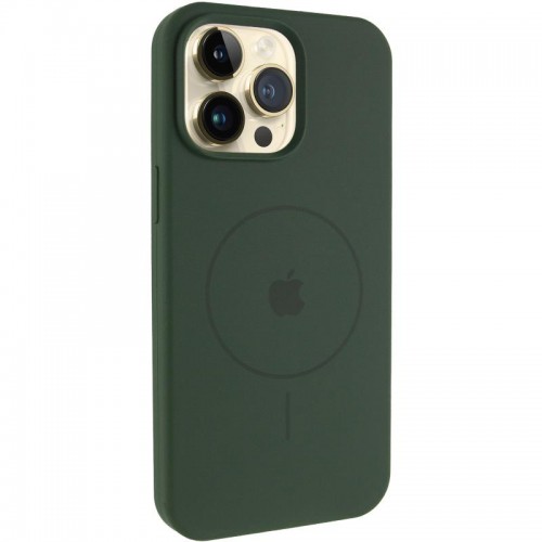 Чохол Silicone Case Full Protective (AA) V2 with MagSafe для Apple iPhone 15 Pro (6.1") Зелений / Cyprus Green