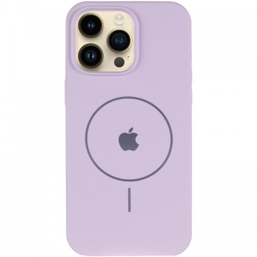 Чохол Silicone Case Full Protective (AA) V2 with MagSafe для Apple iPhone 15 Pro (6.1") Бузковий / Lilac