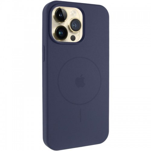Чохол Silicone Case Full Protective (AA) V2 with MagSafe для Apple iPhone 15 Pro (6.1") Темно-синій / Midnight blue