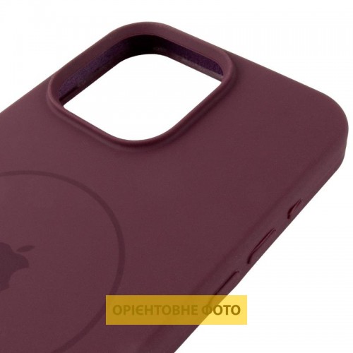 Чехол Silicone Case Full Protective (AA) V2 с MagSafe для Apple iPhone 16 (6.1") Бордовый / Plum