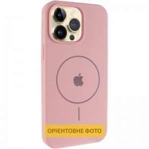 Чохол Silicone Case Full Protective (AA) V2 with MagSafe для Apple iPhone 16 (6.1") Рожевий / Pink Sand