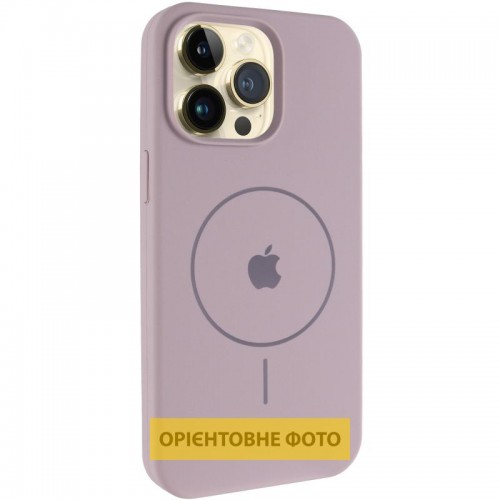 Чехол Silicone Case Full Protective (AA) V2 с MagSafe для Apple iPhone 16 (6.1") Серый / Lavender