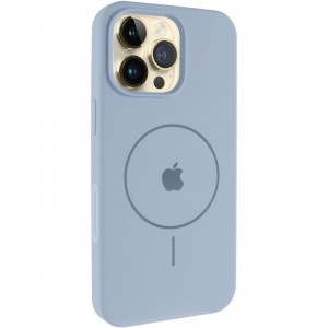 Чохол Silicone Case Full Protective (AA) V2 with MagSafe для Apple iPhone 16 Pro (6.3") Блакитний / Lilac Blue