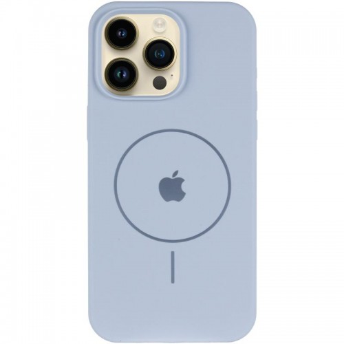Чохол Silicone Case Full Protective (AA) V2 with MagSafe для Apple iPhone 16 Pro (6.3") Блакитний / Lilac Blue