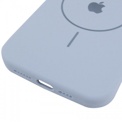 Чохол Silicone Case Full Protective (AA) V2 with MagSafe для Apple iPhone 16 Pro (6.3") Блакитний / Lilac Blue