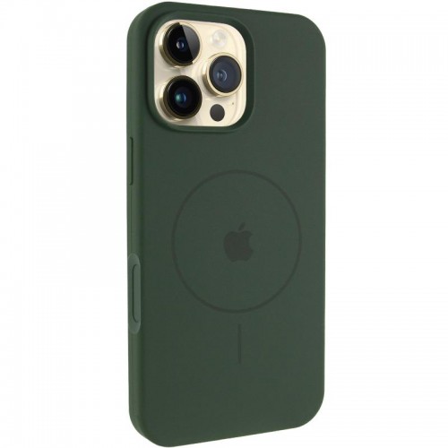 Чохол Silicone Case Full Protective (AA) V2 with MagSafe для Apple iPhone 16 Pro (6.3") Зелений / Cyprus Green