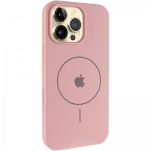 Чохол Silicone Case Full Protective (AA) V2 with MagSafe для Apple iPhone 16 Pro (6.3") Рожевий / Pink Sand