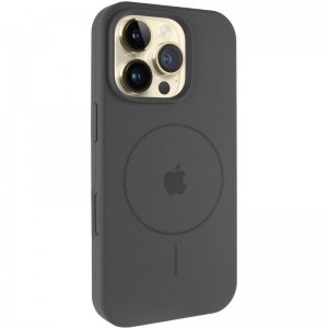 Чохол Silicone Case Full Protective (AA) V2 with MagSafe для Apple iPhone 16 Pro (6.3") Сірий / Dark Gray