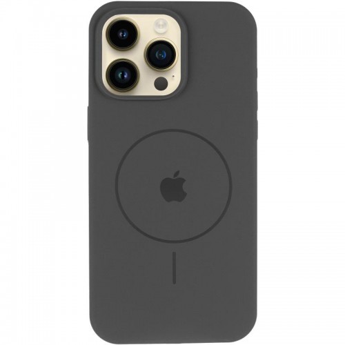 Чохол Silicone Case Full Protective (AA) V2 with MagSafe для Apple iPhone 16 Pro (6.3") Сірий / Dark Gray