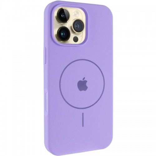Чохол Silicone Case Full Protective (AA) V2 with MagSafe для Apple iPhone 16 Pro (6.3") Бузковий / Dasheen
