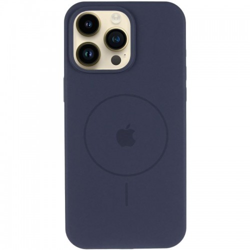 Чохол Silicone Case Full Protective (AA) V2 with MagSafe для Apple iPhone 16 Pro (6.3") Темно-синій / Midnight blue