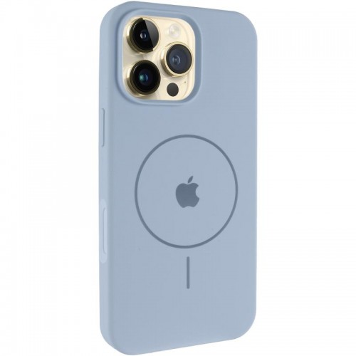 Чохол Silicone Case Full Protective (AA) V2 with MagSafe для Apple iPhone 16 Pro Max (6.9") Блакитний / Lilac Blue