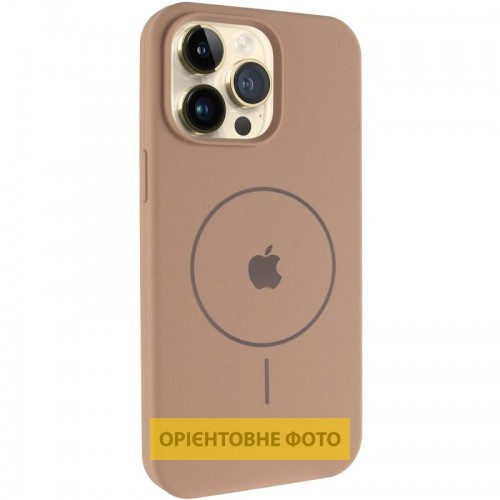 Чехол Silicone Case Full Protective (AA) V2 с MagSafe для Apple iPhone 16e (6.1") Бежевый / Desert Gold