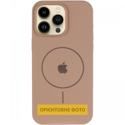 Чехол Silicone Case Full Protective (AA) V2 с MagSafe для Apple iPhone 16e (6.1") Бежевый / Desert Gold