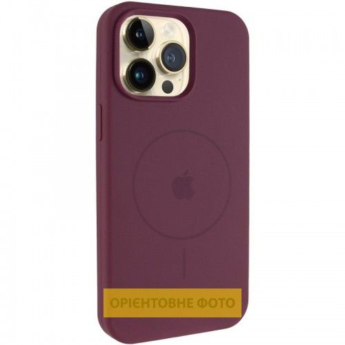 Чехол Silicone Case Full Protective (AA) V2 с MagSafe для Apple iPhone 16e (6.1") Бордовый / Plum
