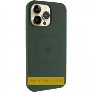 Чохол Silicone Case Full Protective (AA) V2 with MagSafe для Apple iPhone 16e (6.1") Зелений / Cyprus Green