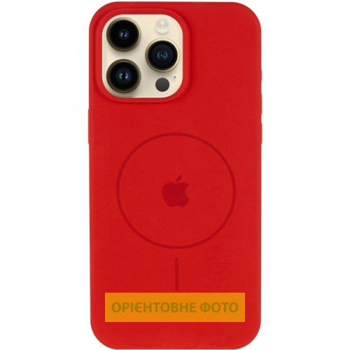 Чехол Silicone Case Full Protective (AA) V2 с MagSafe для Apple iPhone 16e (6.1") Красный / Red