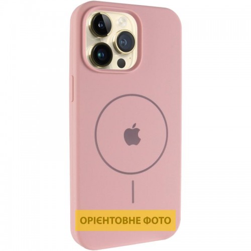 Чехол Silicone Case Full Protective (AA) V2 с MagSafe для Apple iPhone 16e (6.1") Розовый / Pink Sand