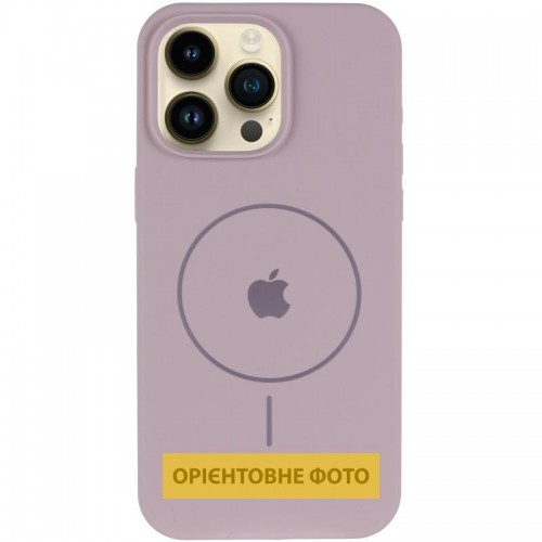 Чехол Silicone Case Full Protective (AA) V2 с MagSafe для Apple iPhone 16e (6.1") Серый / Lavender