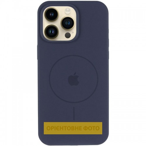Чохол Silicone Case Full Protective (AA) V2 with MagSafe для Apple iPhone 16e (6.1") Темно-синій / Midnight blue