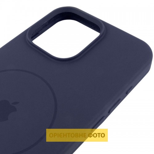 Чохол Silicone Case Full Protective (AA) V2 with MagSafe для Apple iPhone 16e (6.1") Темно-синій / Midnight blue