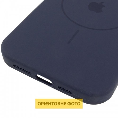 Чохол Silicone Case Full Protective (AA) V2 with MagSafe для Apple iPhone 16e (6.1") Темно-синій / Midnight blue